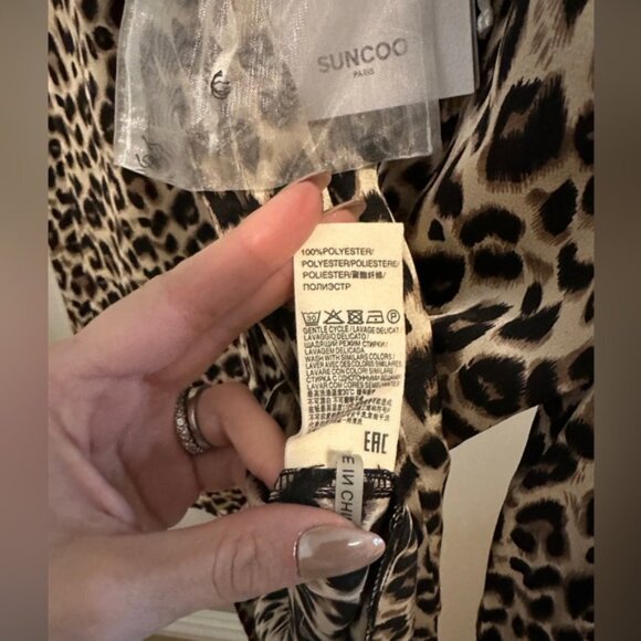 SUNCOO Paris Leopard Print Blouse – Size T3 (Large) – BNWT - Picture 5 of 7